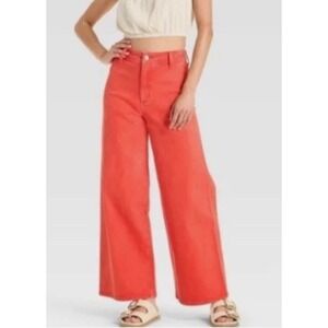 Women's High Rise Sailor Wide Leg Ankle Jeans Size 10 Universal Thread